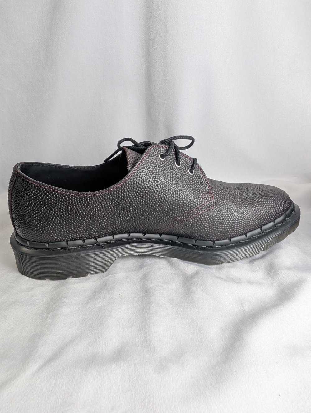 Dr. Martens 1461 Oxblood Atlas Pebble Grain Leather Oxford Shoes 11L/10M NWOB - Picture 12 of 13